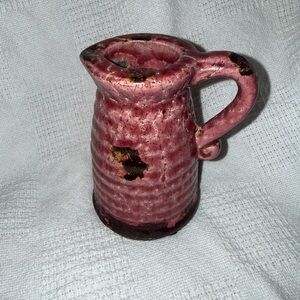 Rustic Pink Pottery Pitcher